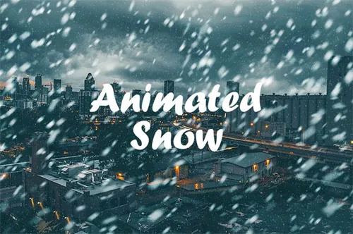 逼真的大雪天气效果PSD一键生成 Animated Snow Phot