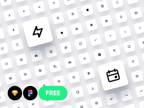 266个响应式UI图标集免费下载 Responsive Icons