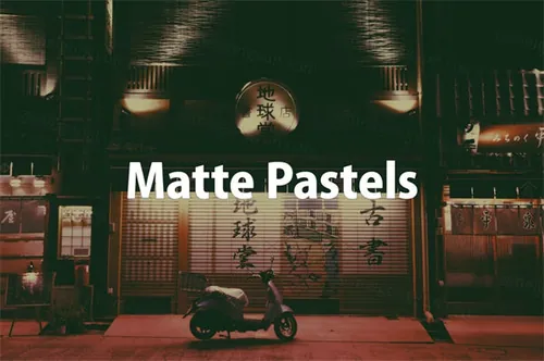 大片级复古哑光磨砂照片特效PSD模版素材 Matte Pastels