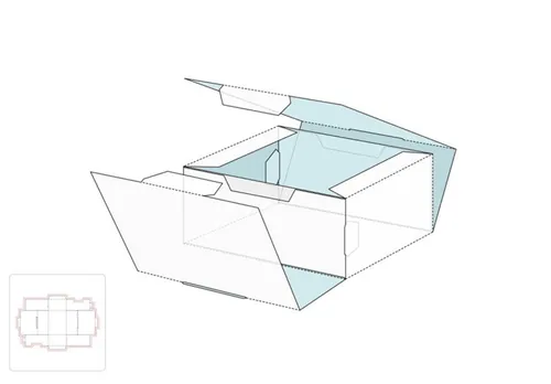 装运苗条零售盒模切图/刀模图EPS源文件
