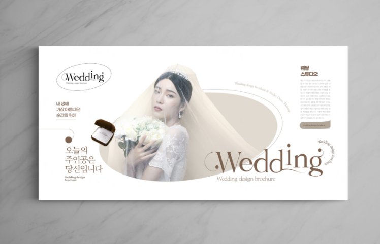 欧美简约浪漫的婚纱婚庆婚纱摄影宣传册画册设计排版PSD模板