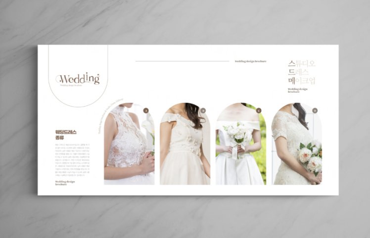 欧美简约浪漫的婚纱婚庆婚纱摄影宣传册画册设计排版PSD模板