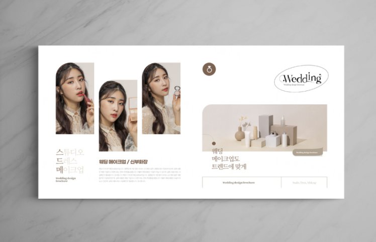 欧美简约浪漫的婚纱婚庆婚纱摄影宣传册画册设计排版PSD模板