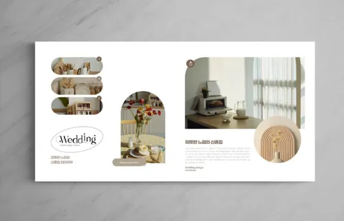 欧美简约浪漫的婚纱婚庆婚纱摄影宣传册画册设计排版PSD模板