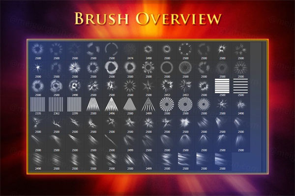 83个亮光光束和爆炸火焰集合图形笔刷大集合83_Light_and_B