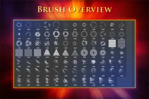 83个亮光光束和爆炸火焰集合图形笔刷大集合83_Light_and_B