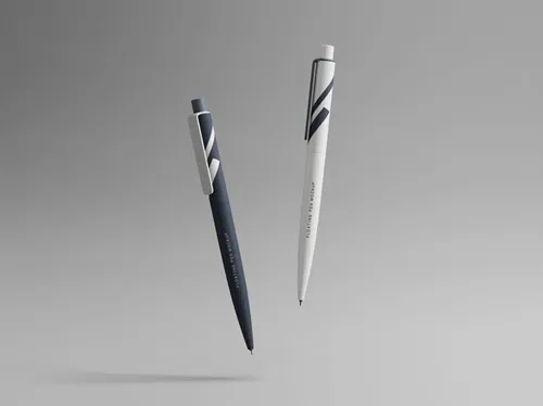 圆珠笔签字笔外观设计展示样机  Floating Pens Mockup