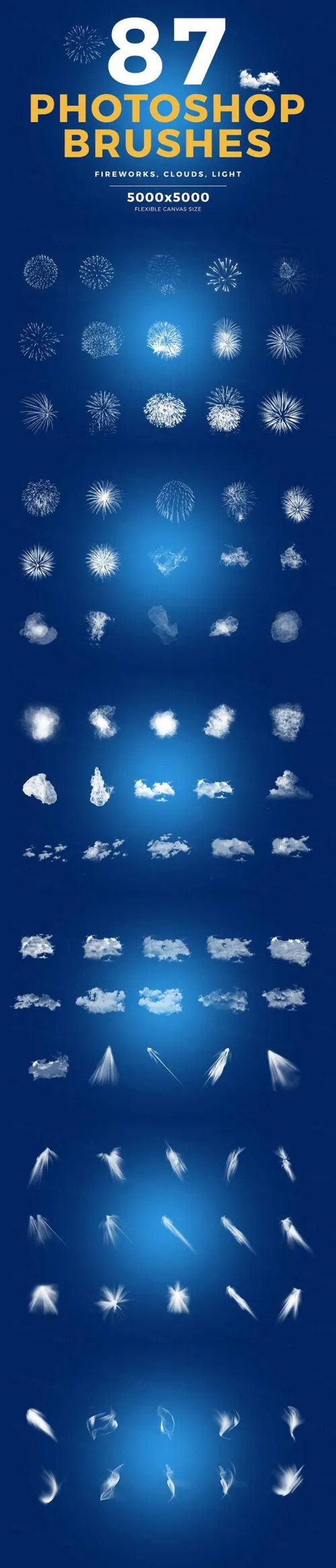 87个Photoshop画笔 烟火 云 光87_Photoshop_Brushes