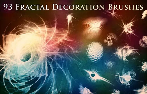 93款奇幻炫彩光晕效果笔刷93_Fractal_Decoration_