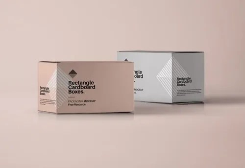 矩形包装的psd纸板箱样机 Rectangular Psd Box Mockup