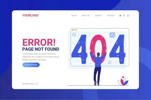404错误页面网站报错着陆页设计模板 404 Error Page N