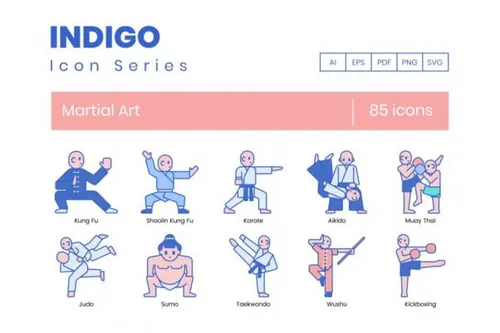 2湛蓝配色的高品质武术运动图标icon大集合.jpg