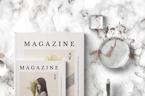 简约现代风格杂志样机 Psd Magazine Mockup 2 Sizes Vol2