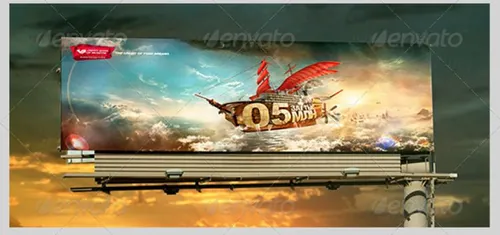 高架海报模型PSD贴图模板Realistic Billboard Mockup Templates