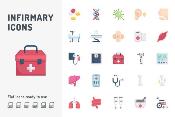 13医务室医疗相关的扁平化图标 [AI].jpg