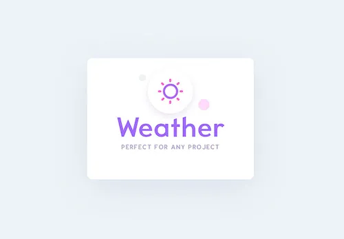 简洁干净清新的天气气候紫色矢量图标集UICON Weather Icons