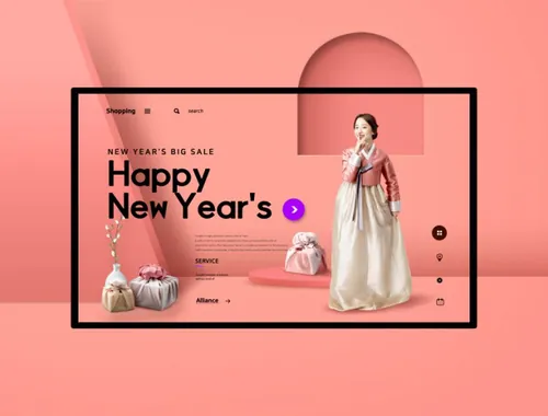 圣诞节冬季服装促销海报设计模板