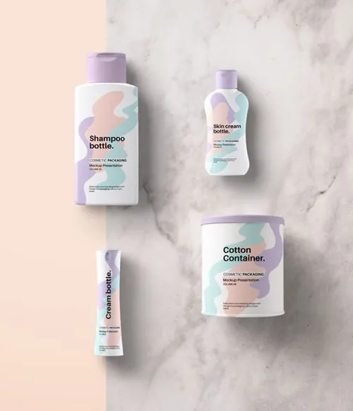 化妆品包装奶油瓶洗发水瓶 Psd Cosmetic Packaging Mockup Vol6