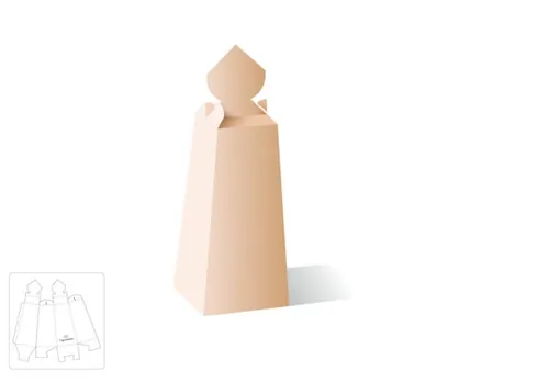 塔状礼品盒模切图/刀模图EPS源文件