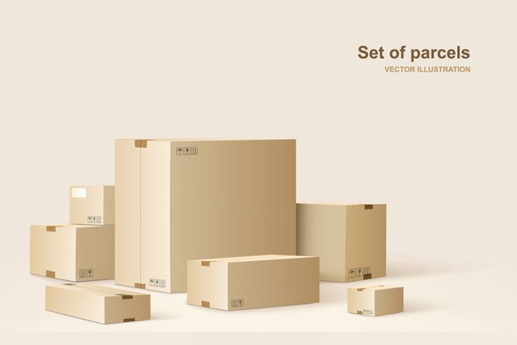 高质量包裹物流快递服务通知矢量插画素材 Parcel delivery