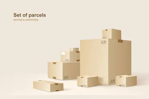 高质量包裹物流快递服务通知矢量插画素材 Parcel delivery