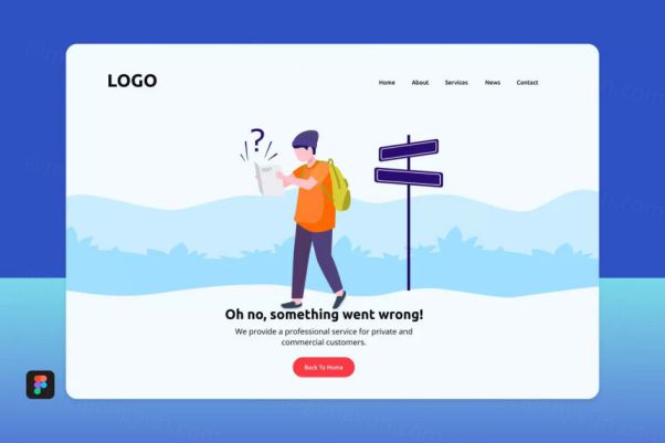 创意404 not found页面UI设计模板v2[Figma] Fo