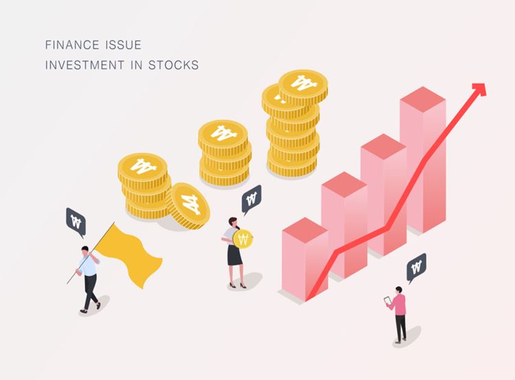 2.5D等距风格金融服务银行投资理财AI矢量插画素材