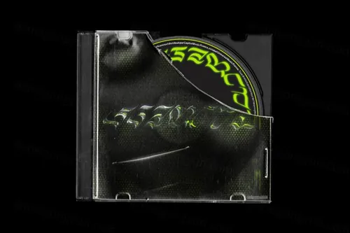 损坏的光碟盒包装音乐封面设计提案展示样机模板 BROKEN