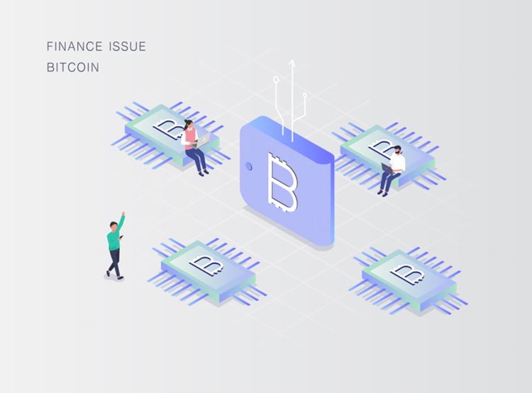 2.5D等距风格金融服务银行投资理财AI矢量插画素材