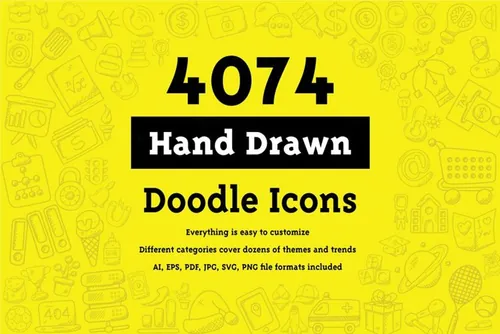 4074手绘涂鸦图标 Hand Drawn Doodle I
