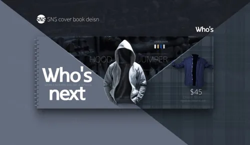 韩式新年冬季男士服装促销海报封面设计模板