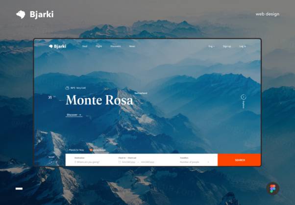 旅行旅游风景区门票预订网站Web网页UI界面素材 Bjarki Web