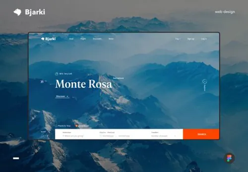 旅行旅游风景区门票预订网站Web网页UI界面素材 Bjarki Web