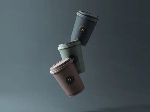 一次性咖啡杯外观设计PSD样机模板3 Coffee Cup Mockups