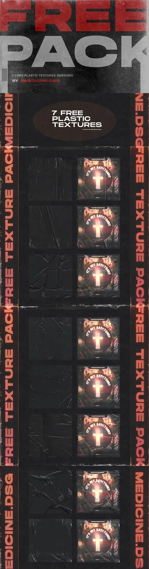 7个高质量塑料袋纹理素材免费下载 PLASTIC TEXTURES VOL. 1