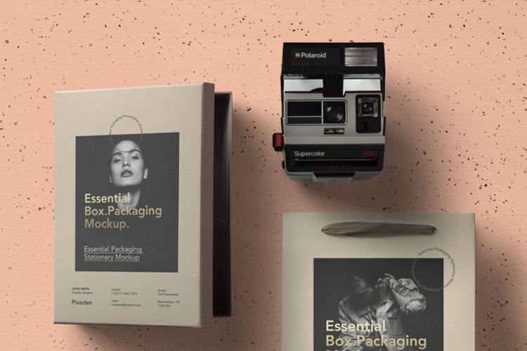 一系列包装和文具psd实体模型样机 Essential Packaging Stationery Mockup