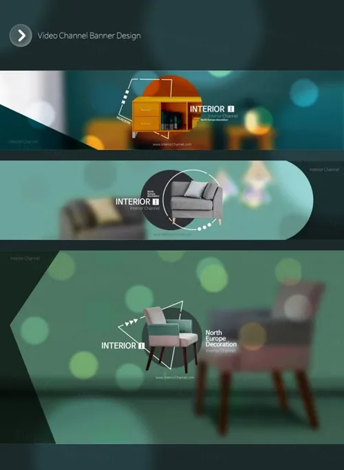 时尚欧式家具媒体横幅海报模板