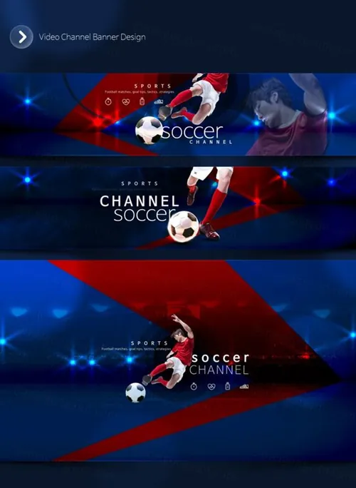 有力量的足球封面横幅海报模板