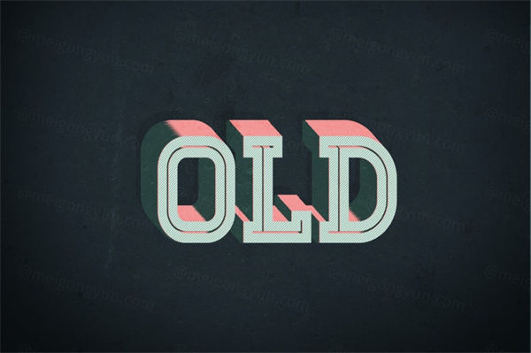 复古文本PS字体样式