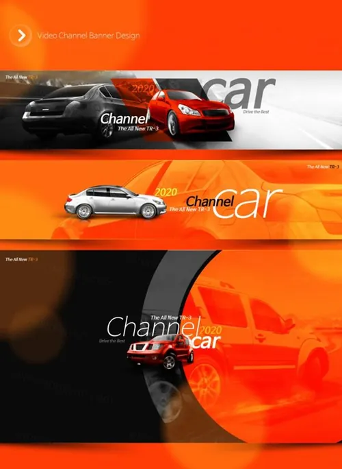 红色炫酷的汽车横幅海报模板