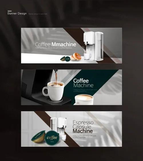 中国风的精致咖啡礼盒横幅海报模板