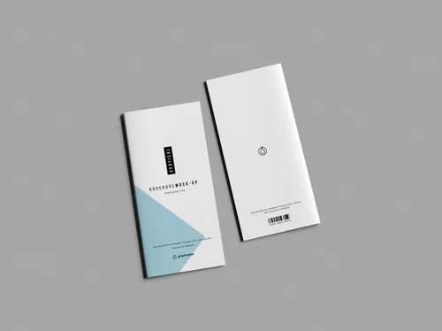 完美的折页册子设计展示模型 Vertical Brochure Mockup
