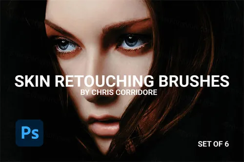 皮肤自然修复润饰人像修图PS笔刷素材 Skin Retouching