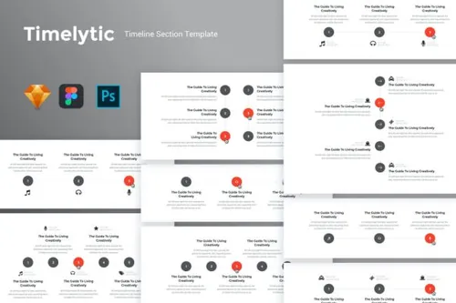 企业网站设计-时间轴Timeline网页版式设计UI模板合集 Time
