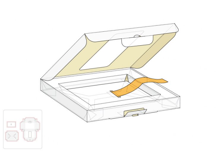 窗口零售盒模切图/刀模图EPS源文件