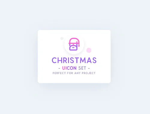 圣诞节冬季主题矢量图标集UICON Christmas Icons