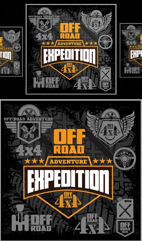 4X4越野SUV汽车标志徽章图标冒险汽车俱乐部元素矢量设计素材SUV car emblems
