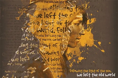 水彩画黄金等艺术创意风格海报PS特效合辑包 Type01 Photos