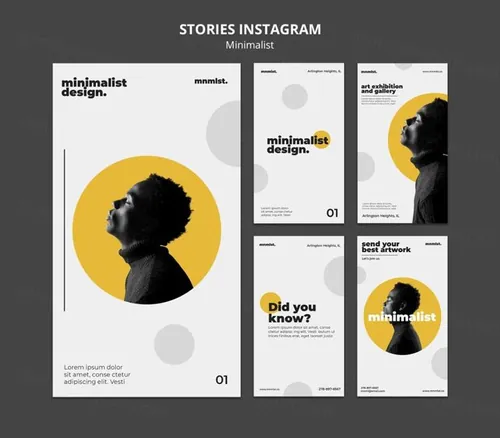 欧美极简主义艺术画廊网红明星宣传海报PSD模板素材