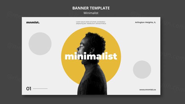 欧美极简主义艺术画廊网红明星宣传海报PSD模板素材